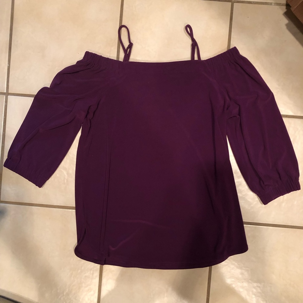 INC Purple off shoulder Top, M